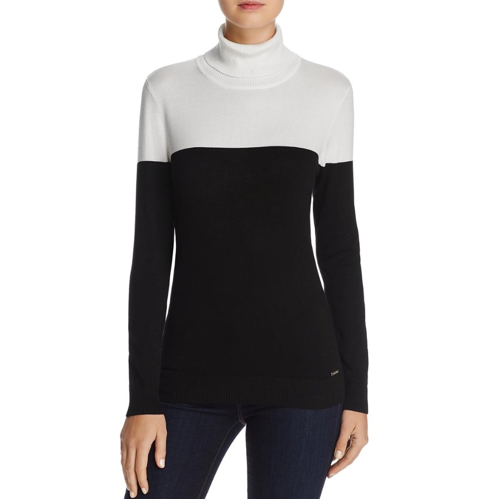 Calvin Klein Colorblock Turtleneck Sweater